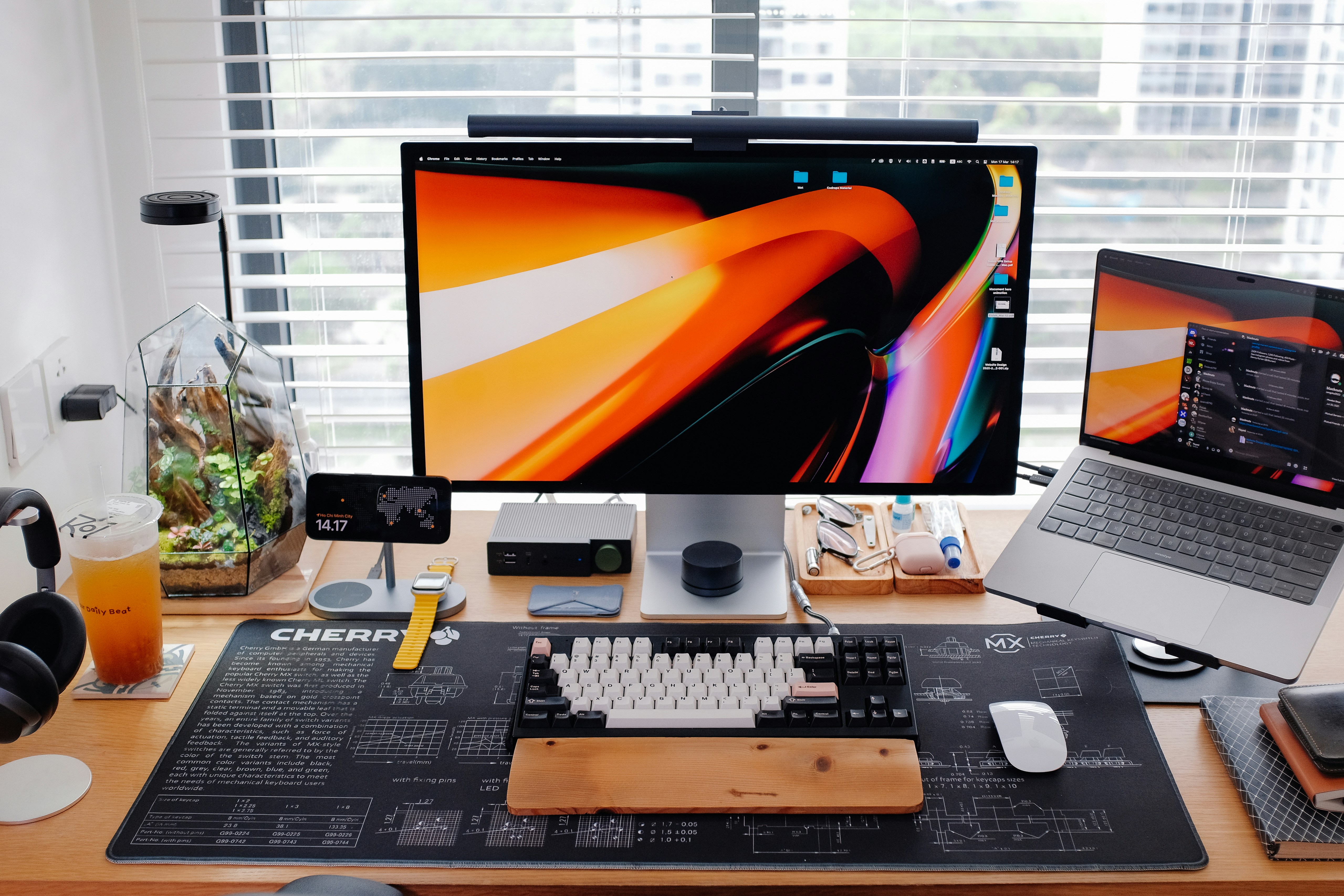 Modern developer workstation with dual monitors