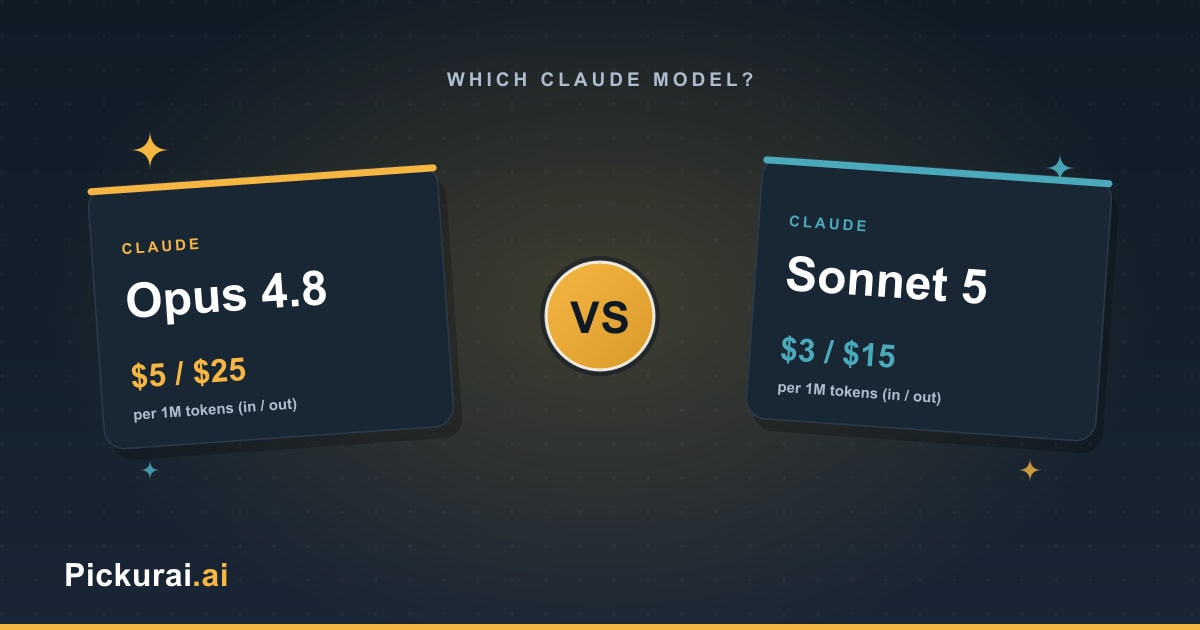 Claude Opus 4.8 versus Claude Sonnet 5 model comparison