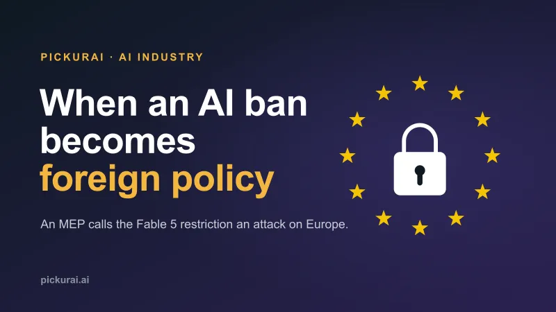 EU ring of stars around a padlock — an MEP calls the Fable 5 restriction an attack on Europe
