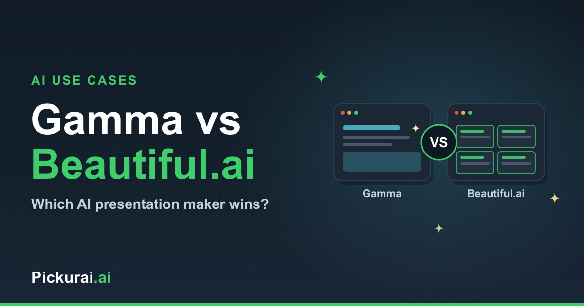 Two AI presentation tools facing off — Gamma versus Beautiful.ai