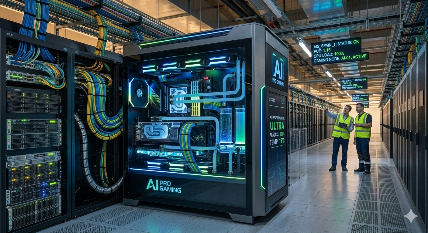 Modern data center server rack