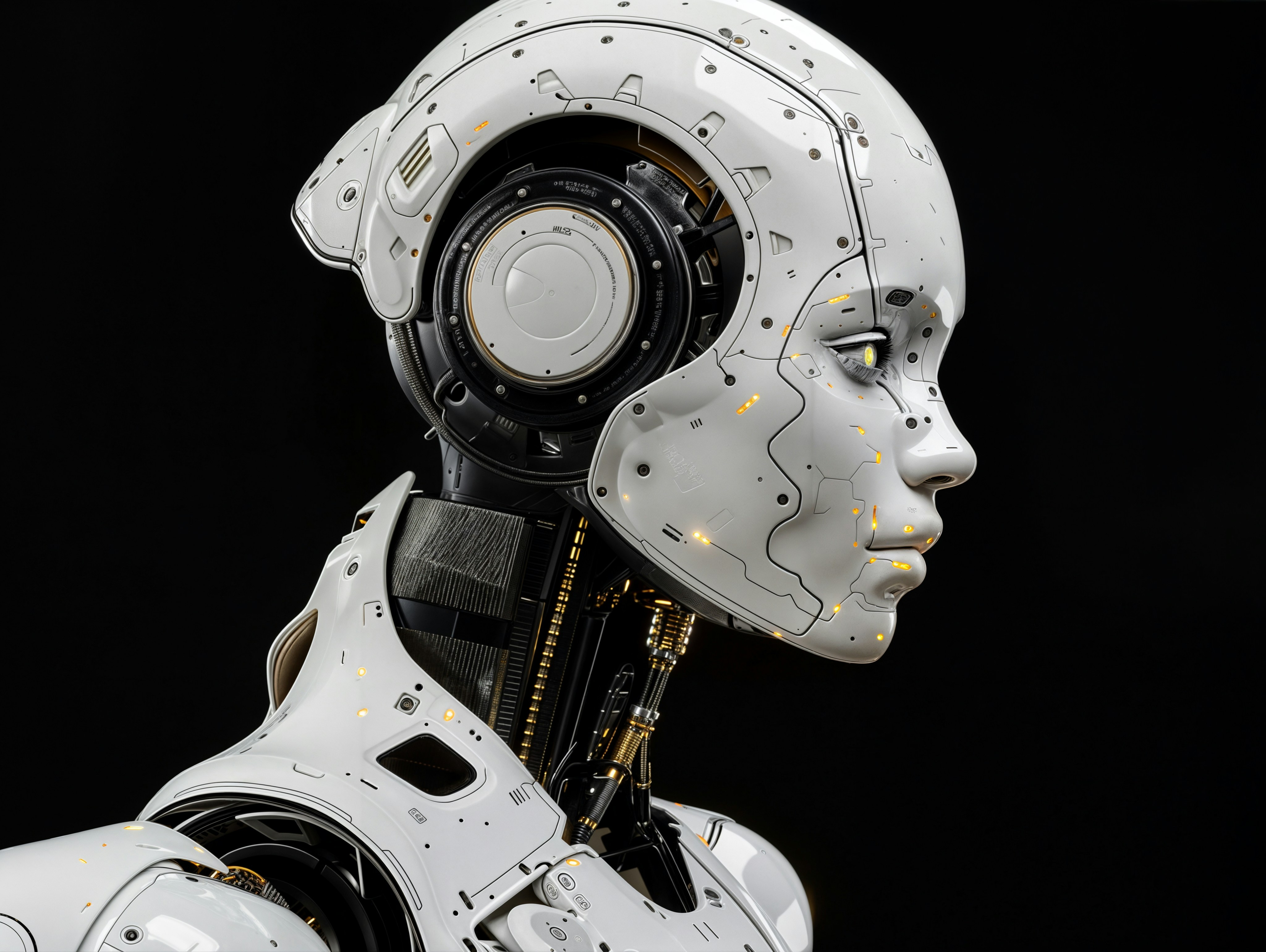 Humanoid robot in a factory or domestic setting